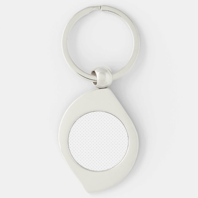 Easily Customize Colour from Grey Mini Polka Dots Keychain (Front)