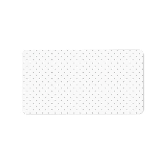 Easily Customize Colour from Grey Mini Polka Dots Label (Front)