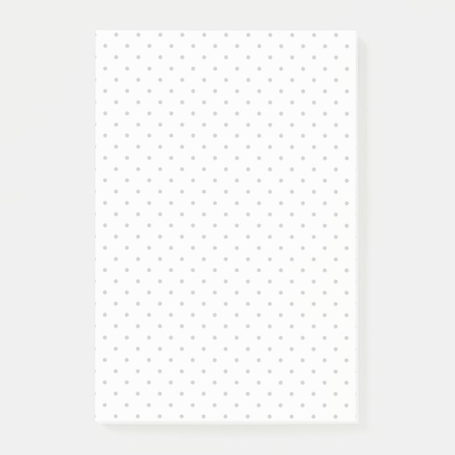 Easily Customize Colour from Grey Mini Polka Dots Post-it Notes (Front)