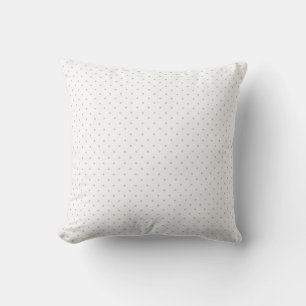 Easily Customize Colour from Grey Mini Polka Dots Throw Pillow