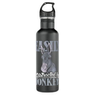 Easily destracted by donkeys design donkey lover a 710 ml water bottle