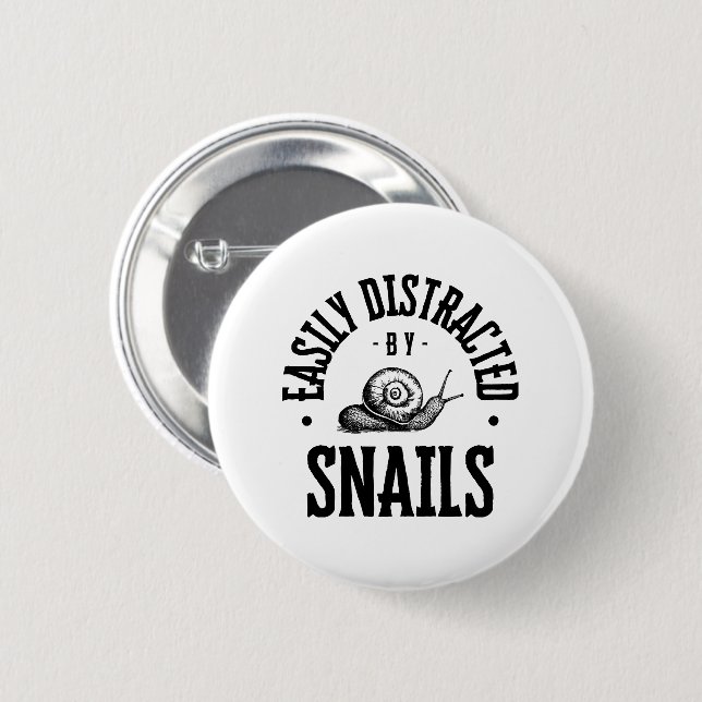 EASILY DISTRACTED 2 INCH ROUND BUTTON (Front & Back)