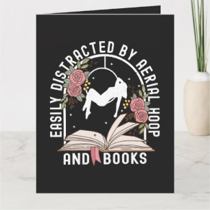 Easily Distracted Aerial Hoop And Book Thank You Card