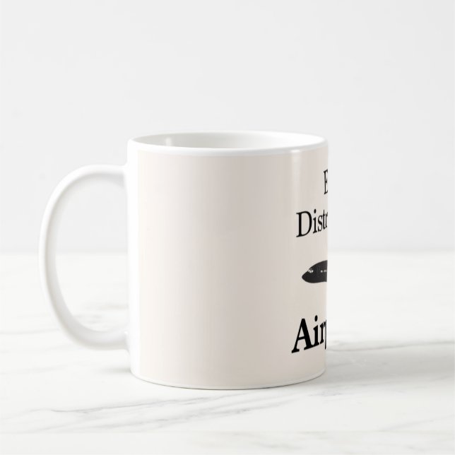 Easily Distracted by Airplanes Mug (Left)