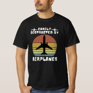 Easily Distracted By Airplanes T-Shirt