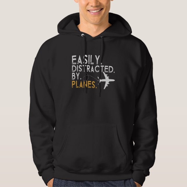 Easily Distracted By Airplanes Toddler Men Women A Hoodie (Front)