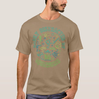 Easily Distracted By Aquariums Round Design for Fi T-Shirt