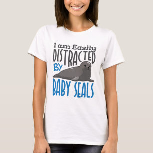 Easily Distracted by Baby Seals Seal Lover T-Shirt