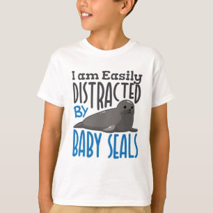 Easily Distracted by Baby Seals Seal Lover T-Shirt
