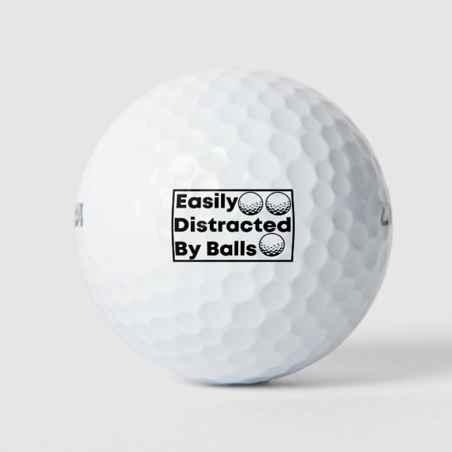 Easily Distracted by Balls  golf balls, golf (Front)