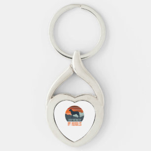 Easily Distracted By Beagles Dog Walking Keychain