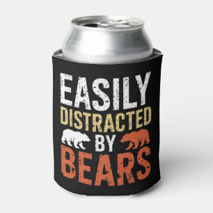 Easily Distracted By Bears Gay Bear LGBTQ Pride Can Cooler