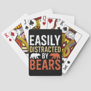 Easily Distracted By Bears Gay Bear LGBTQ Pride Playing Cards