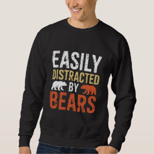 Easily Distracted By Bears Gay Bear LGBTQ Pride Sweatshirt