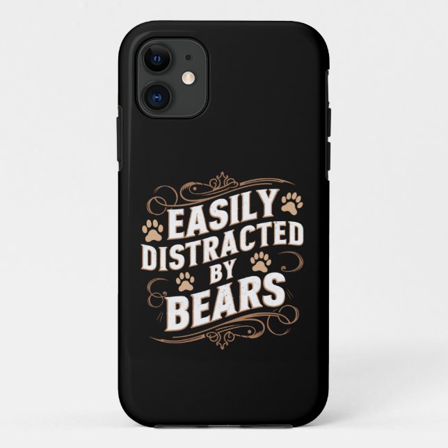 Easily Distracted By Bears Gay Bear Pride  Case-Mate iPhone Case (Back)