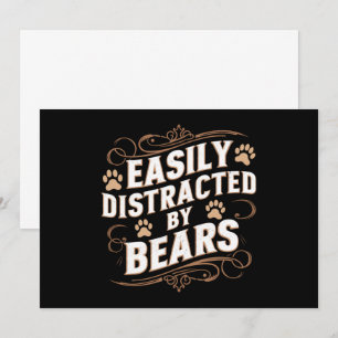 Easily Distracted By Bears Gay Bear Pride  Invitation