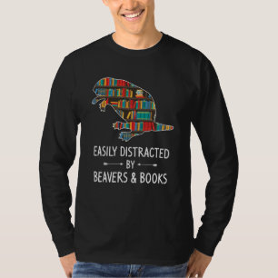 Easily Distracted By Beavers & Books Rodent Kit T-Shirt