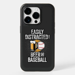 Easily Distracted by Beer and Baseball iPhone Case
