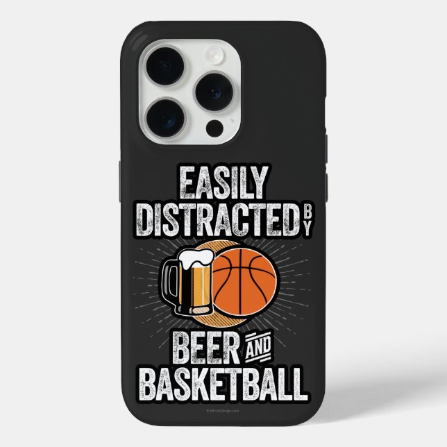 Easily Distracted by Beer and Basketball Case-Mate iPhone Case (Back)