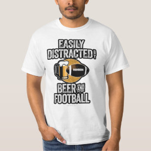 Easily Distracted by Beer and Football T-Shirt
