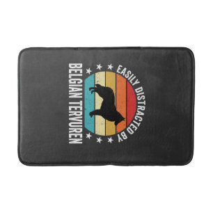Easily Distracted By Belgian Tervuren Dog Bath Mat