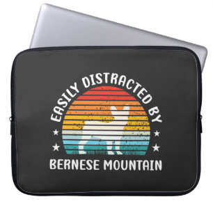 Easily distracted by Bernese Mountain dog, Bernese Laptop Sleeve