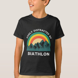 Easily Distracted By Biathlon Funny Winter Sports  T-Shirt