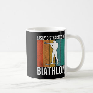 Easily Distracted By Biathlon - Skiing Shooting Bi Coffee Mug