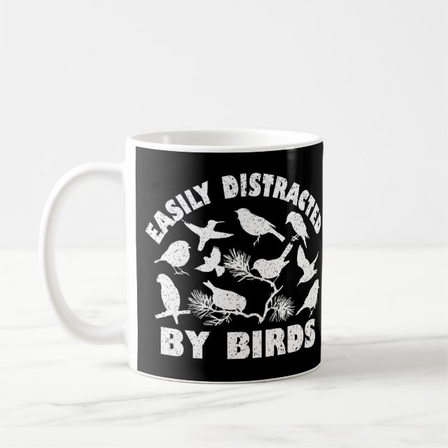 Easily Distracted By Birds Coffee Mug (Left)