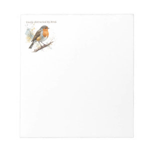 Easily Distracted by Birds Fun Quote Notepad