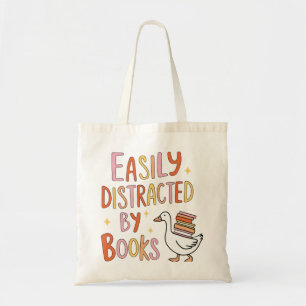 Easily Distracted by Books Tote Bag