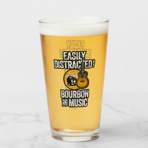 Easily Distracted by Bourbon and Music Glass