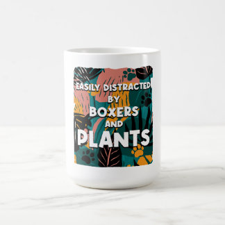 Easily Distracted by Boxers and Plants Boxer Dog Coffee Mug
