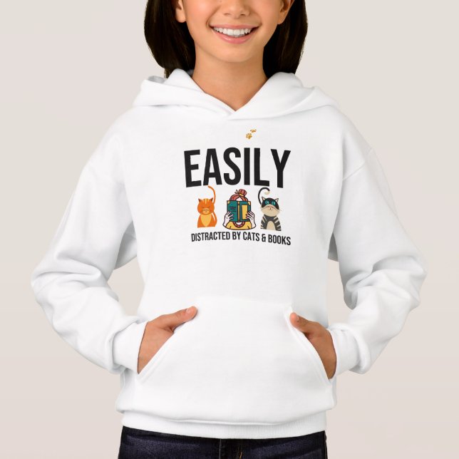Easily distracted by cats and books (Front)