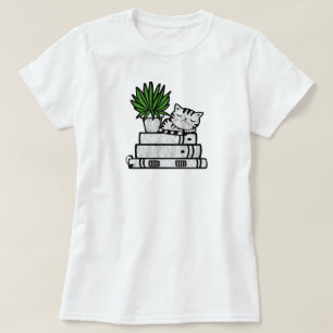 Easily Distracted By Cats and Books   Book Lovers T-Shirt