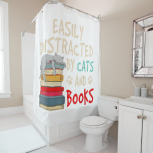Easily Distracted by Cats and Books - Cat _ Book