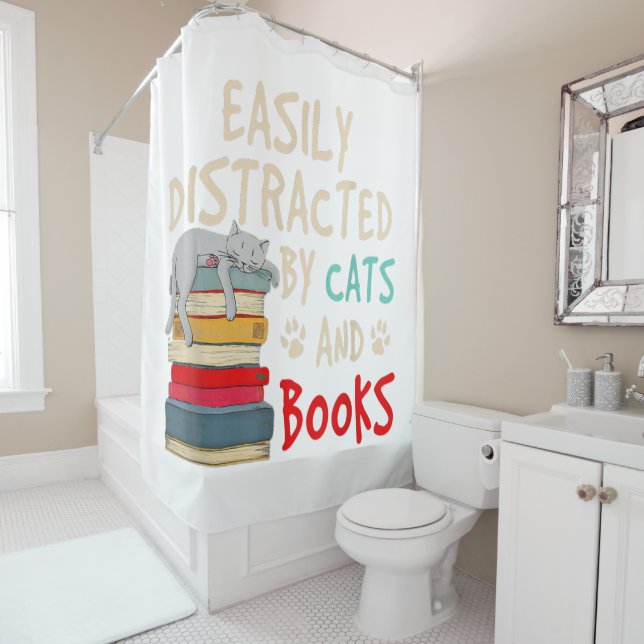 Easily Distracted by Cats and Books - Cat _ Book (In Situ)