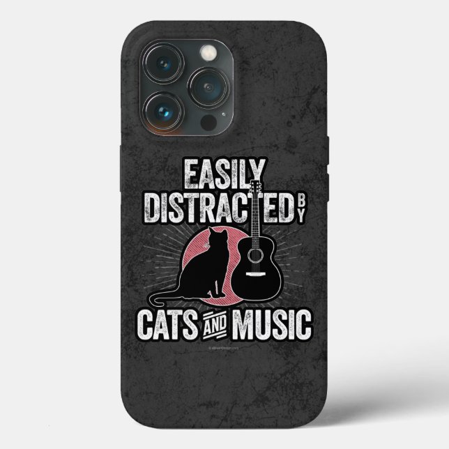 Easily Distracted by Cats and Wine Case-Mate iPhon Case-Mate iPhone Case (Back)