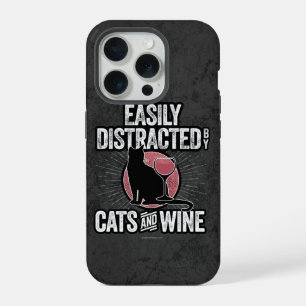 Easily Distracted by Cats and Wine Case-Mate iPhon iPhone 15 Pro Case