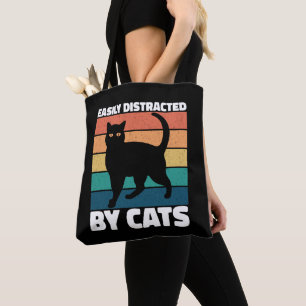 Easily Distracted By Cats Cute Kitten Cat Owner Tote Bag