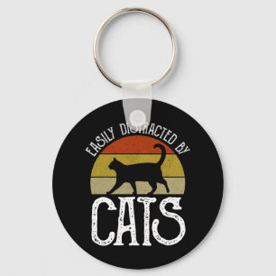 Easily Distracted By Cats Keychain