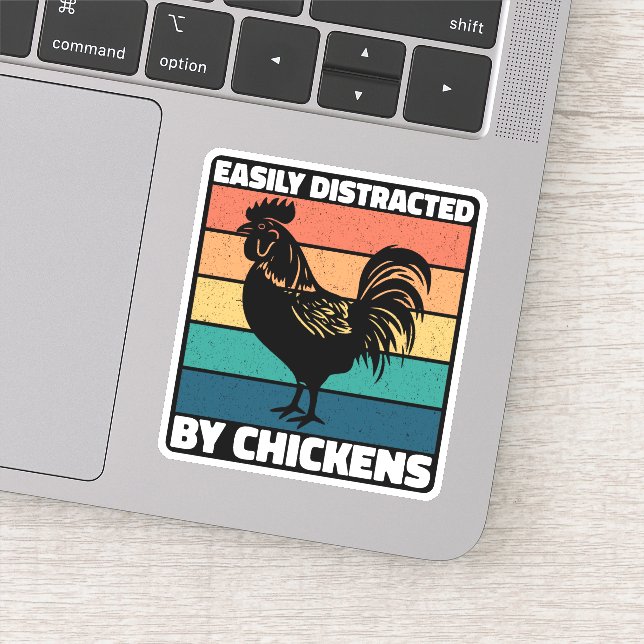 Easily Distracted By Chickens Farming Lovers Funny (Detail)