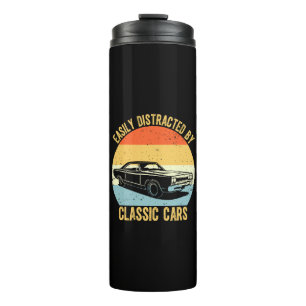 Easily Distracted By Classic Cars Thermal Tumbler