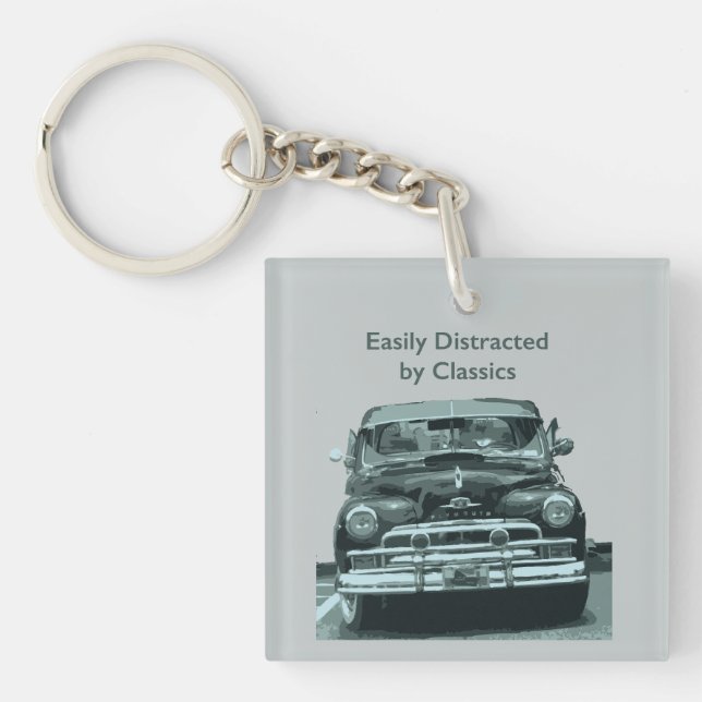 Easily Distracted by Classics Keychain (Front)