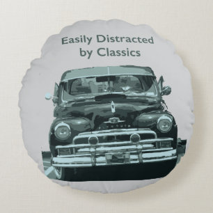 Easily Distracted by Classics Round Pillow