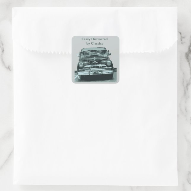 Easily Distracted by Classics Square Sticker (Bag)