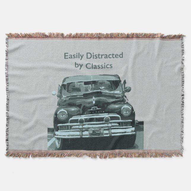 Easily Distracted by Classics Throw Blanket (Front)