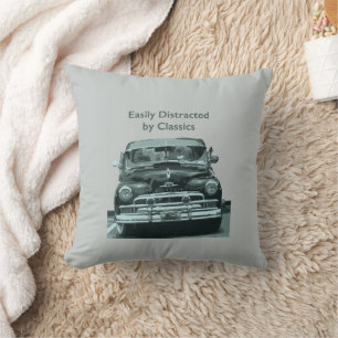 Easily Distracted by Classics Throw Pillow