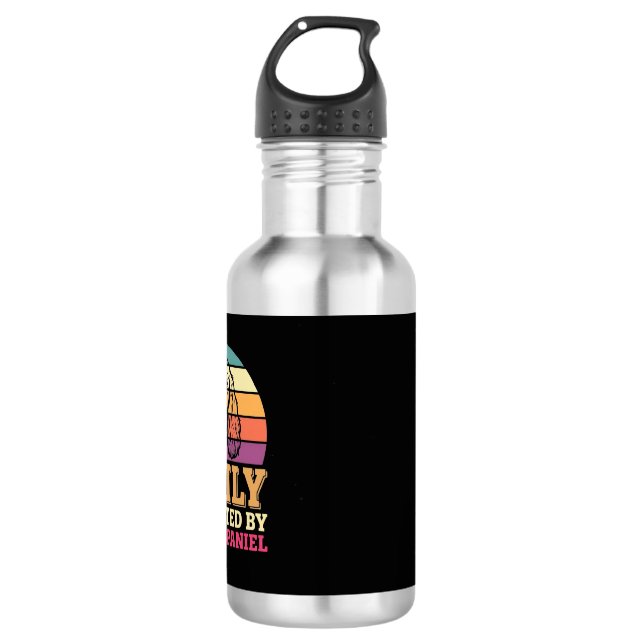 Easily Distracted By Cocker Spaniel Retro Dog 532 Ml Water Bottle (Front)