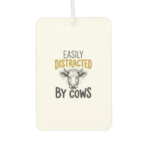 Easily Distracted By Cows Funny Cow Lover Shirt_1 Air Freshener